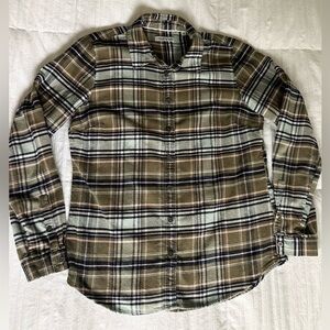 Orvis Women’s Lodge Flannel Shirt - Green and Pink Plaid S